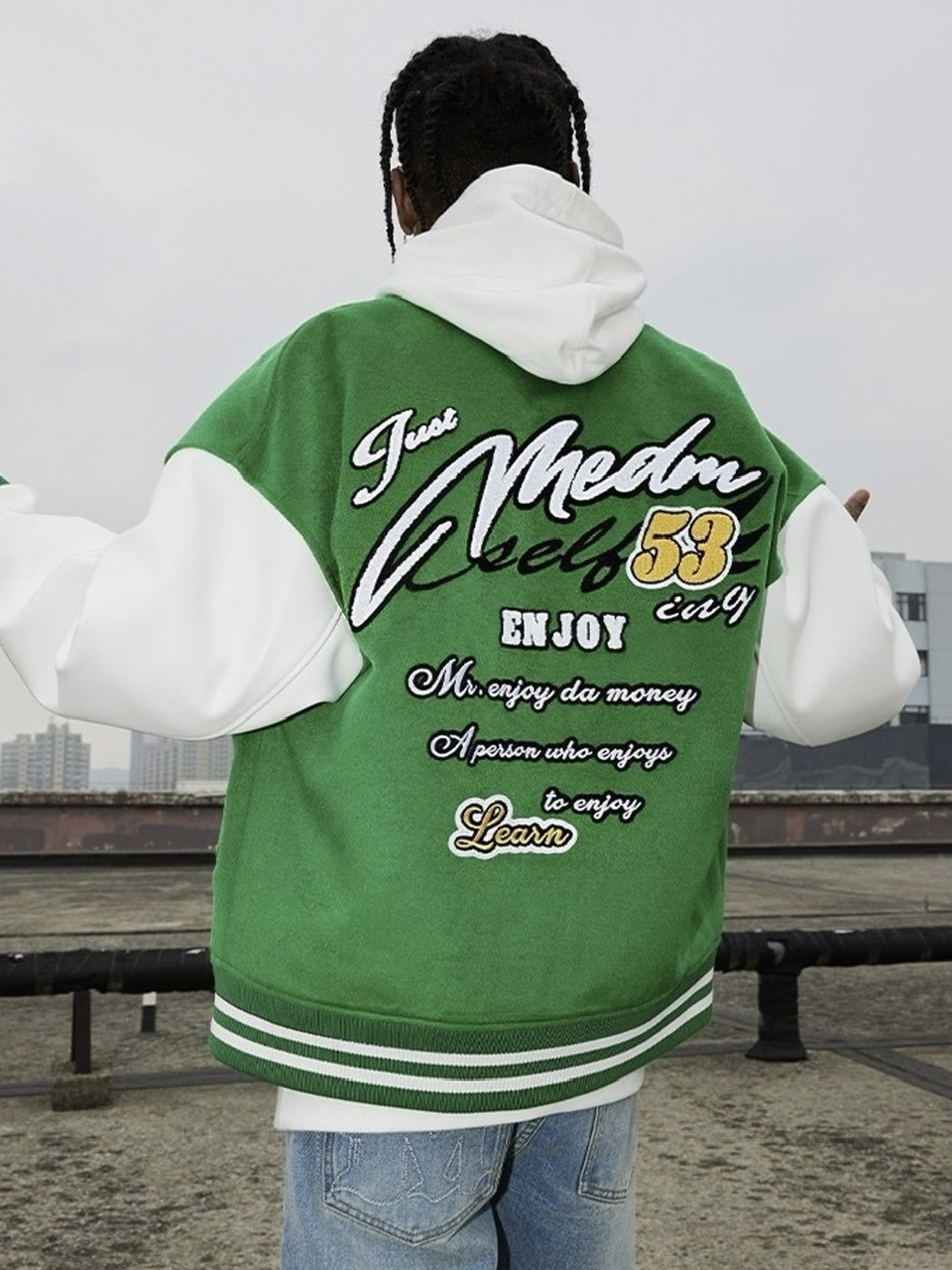 MR. ENJOY DA MONEY】BASIC EMBROIDERED BASEBALL JERSEY | OUR BRAND