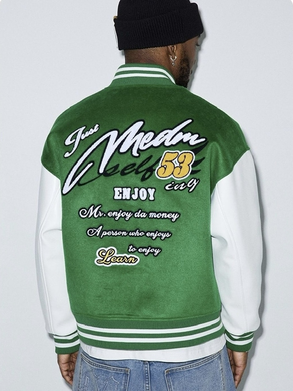 MR. ENJOY DA MONEY】BASIC EMBROIDERED BASEBALL JERSEY | OUR BRAND