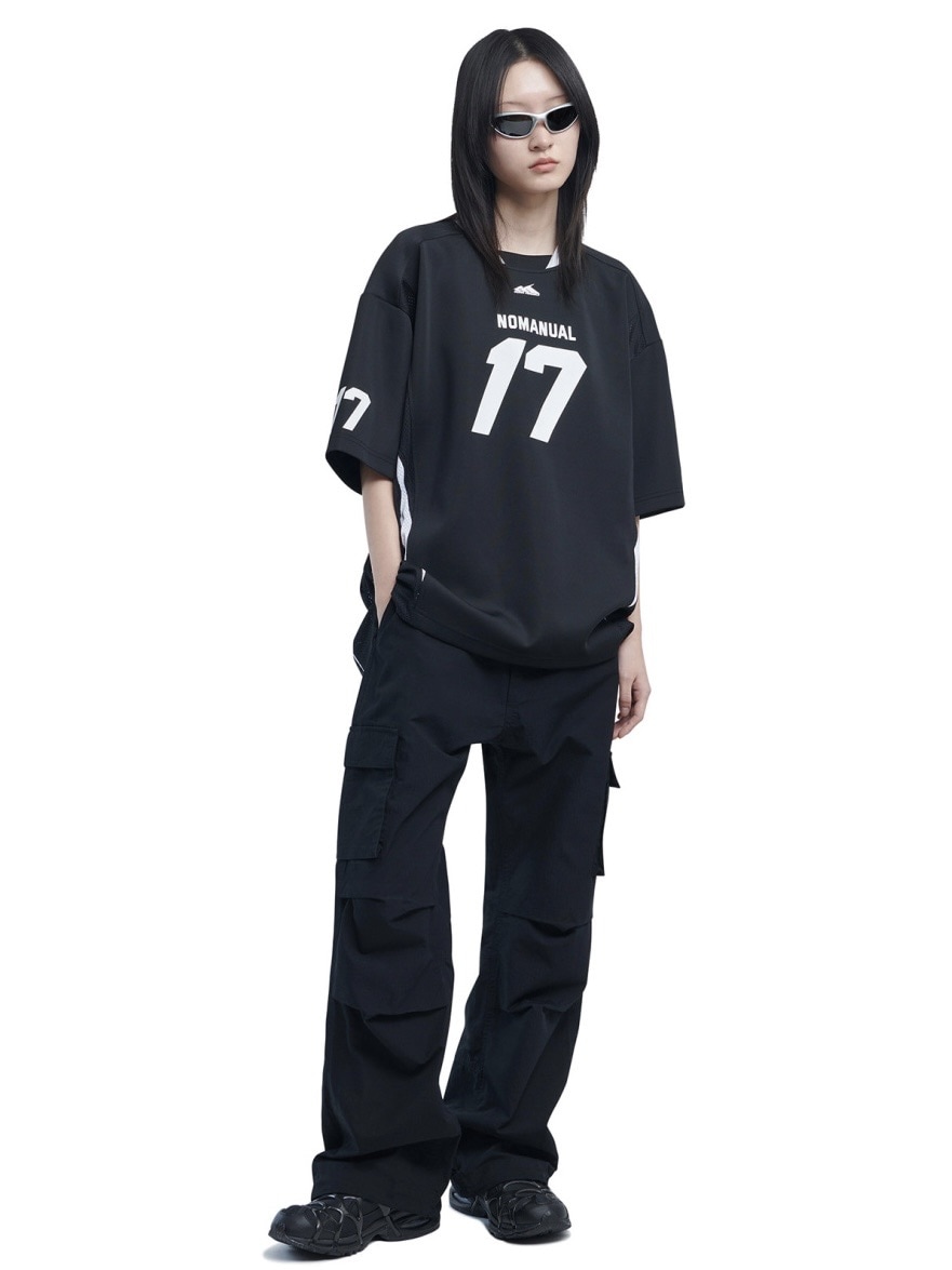 NOMANUAL】17 MESH BLOCK FOOTBALL JERSEY | OUR BRAND,NOMANUAL