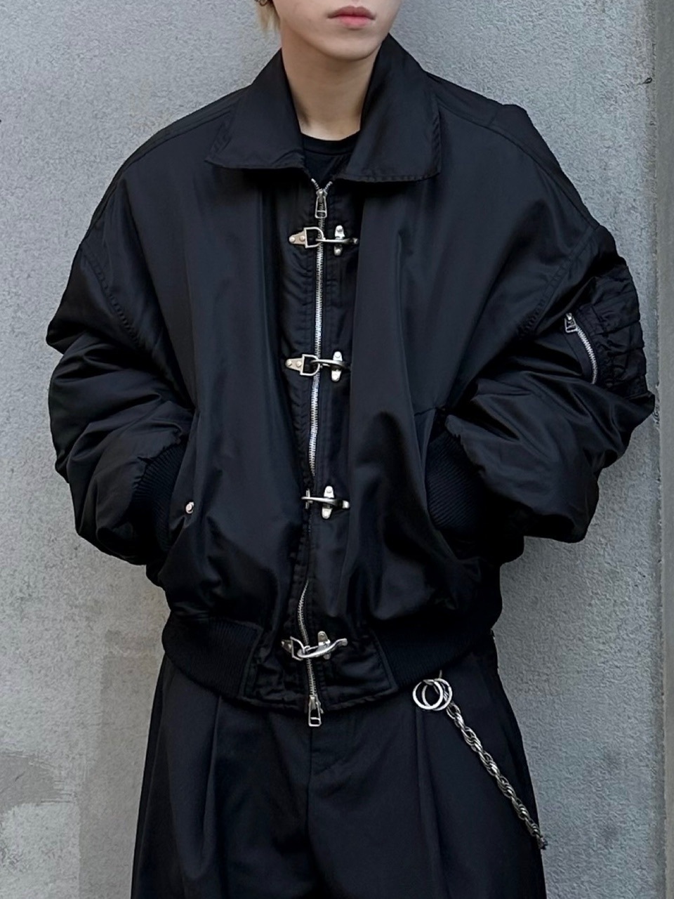 大阪店WEB限定受注制【Chikashitsu +】fireman MA-1 jacket