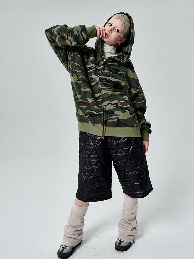 【runningHIGH】LETTERING ZIP UP HOODIE