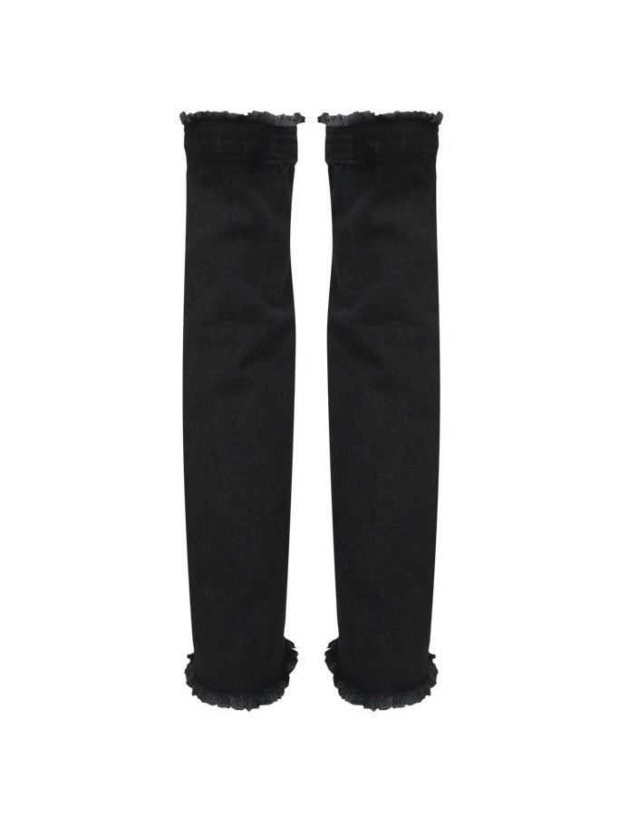 【MORE THAN BLACK】CUT OFF DENIM LEG WARMER