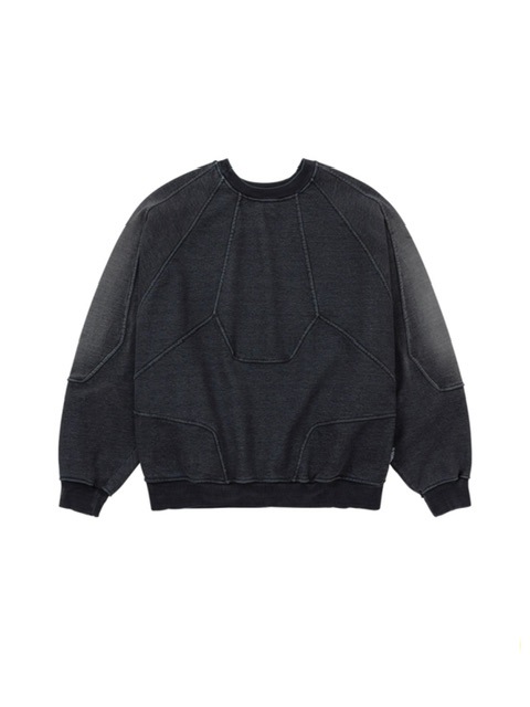 【AJO AJOBYAJO】24FW★ Paneled Denim Sweatshirt AJOBYAJO】Paneled Denim Sweatshirt | OUR BRAND,AJOBYAJO