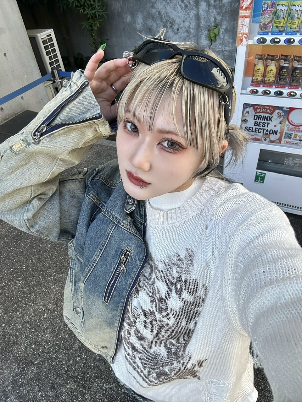 受注制【Never mind the XU】damage loose knit (3color) / 【ネバーマインドザエックスユー】ダメージルーズロゴ長袖ニット