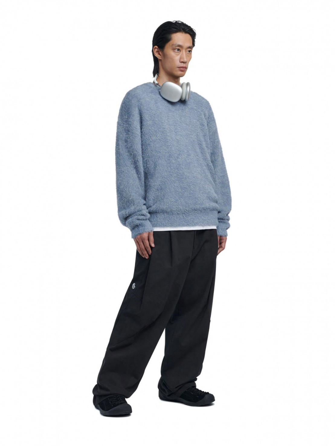 NOMANUAL】CROPPED HAIRY KNIT (15color) / 【ノーマニュアル