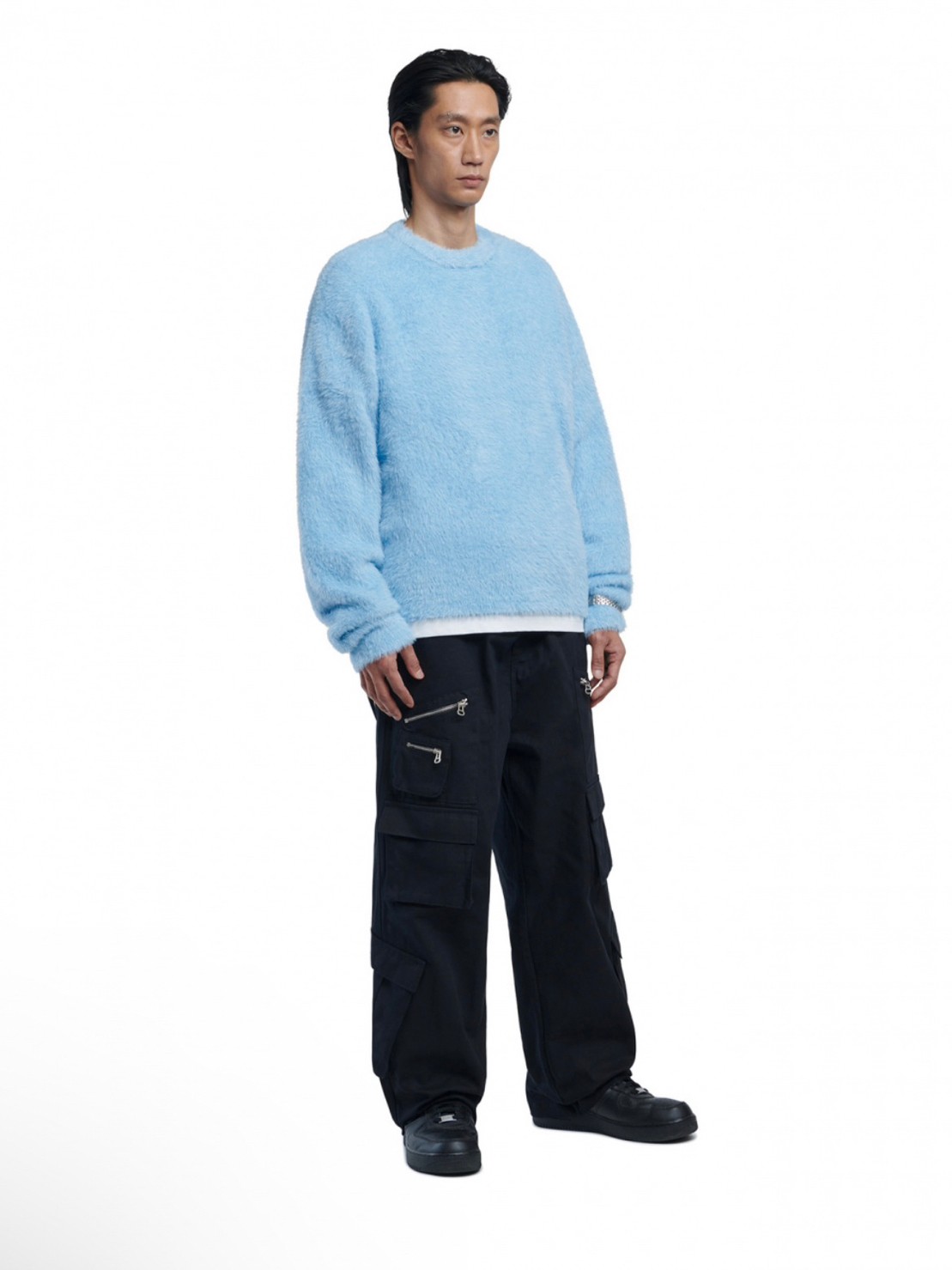 【NOMANUAL】CROPPED HAIRY KNIT (15color)