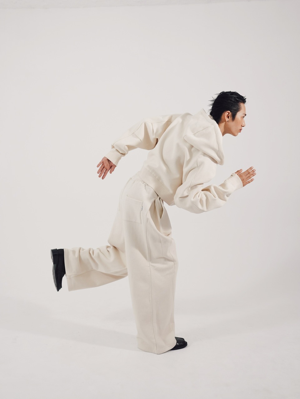 CS】cropped double zip hoodie (ivory) | OUR BRAND,Chikashitsu +,CS