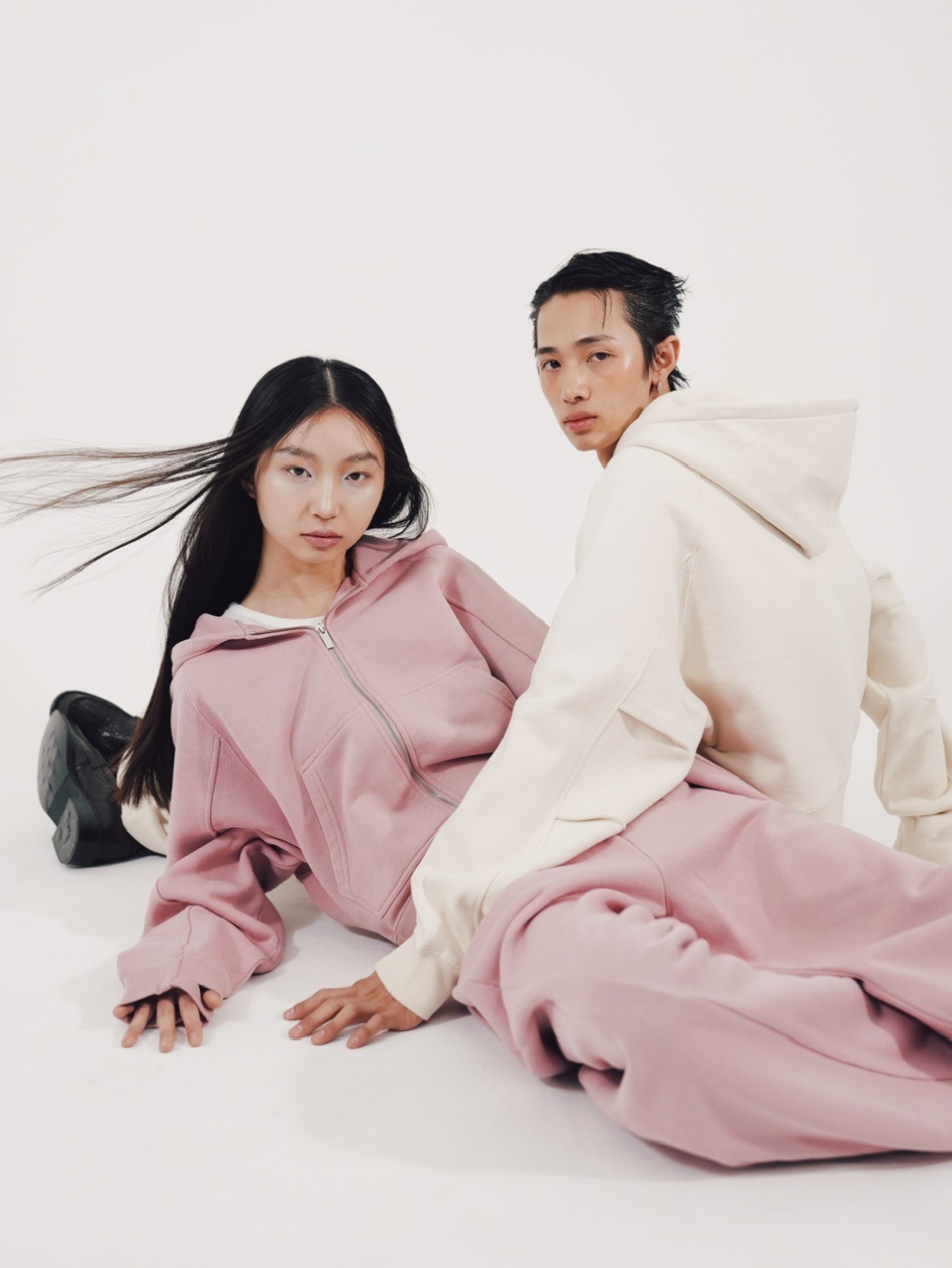 CS】cropped double zip hoodie (ivory) | OUR BRAND,Chikashitsu +,CS