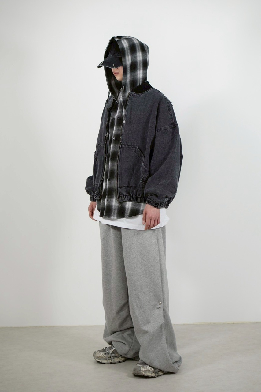 【Chikashitsu +】tartan check hooded shirt 受注制【Chikashitsu +】tartan check hooded shirt (3color