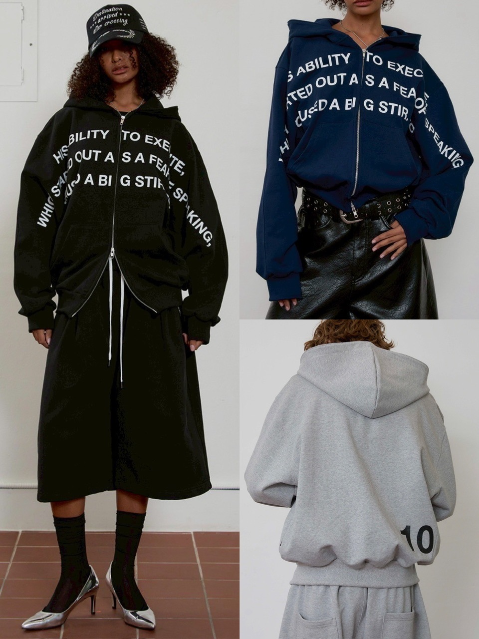 【韓国アイドル着用】1JINN STUDIO ストライプ猫耳パーカー 公式【1JINN STUDIO】Stripe Zip-up Hoodie 韓国アイドル着用