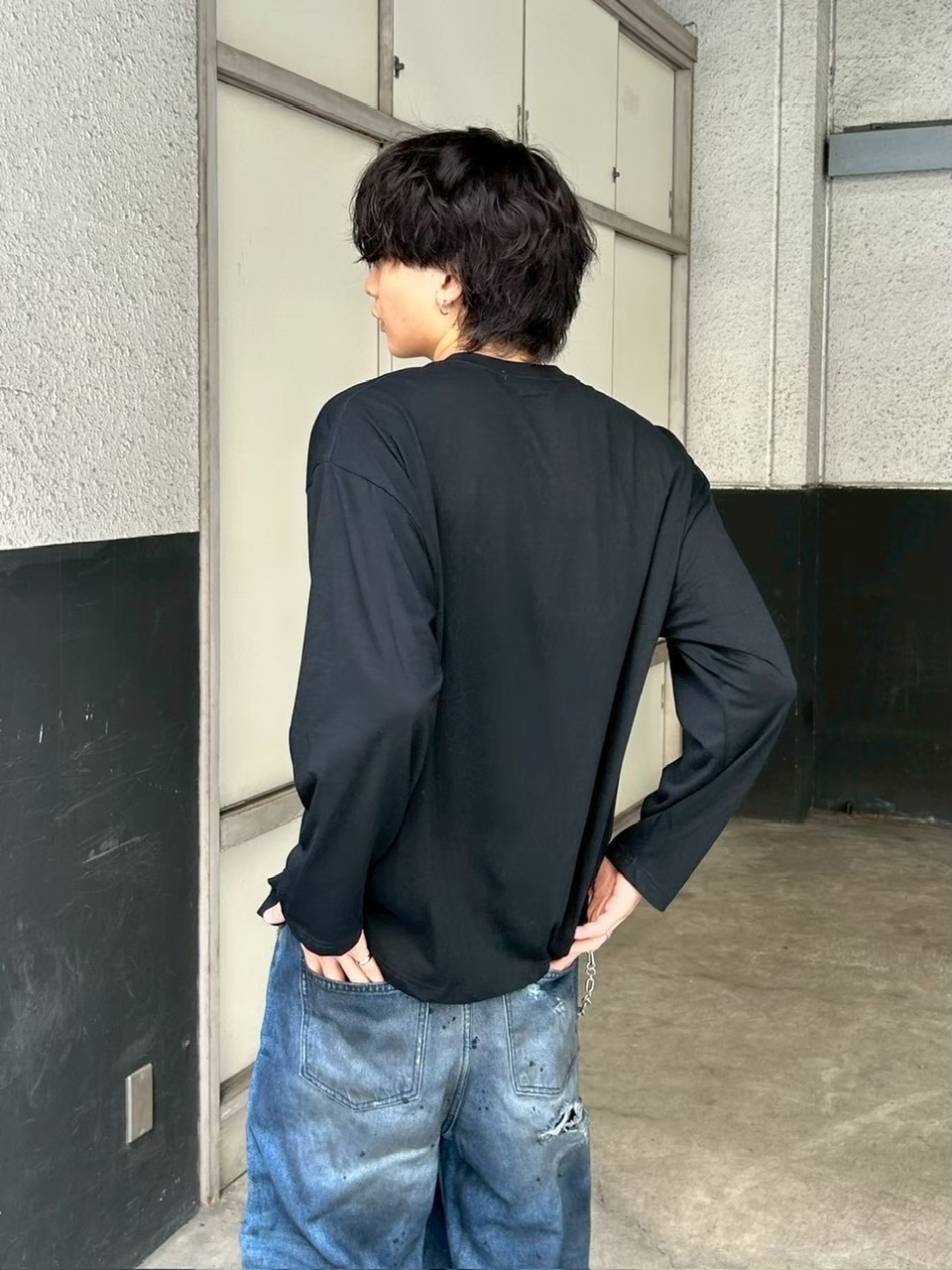 受注制【Chikashitsu +】croque lettering long sleeve