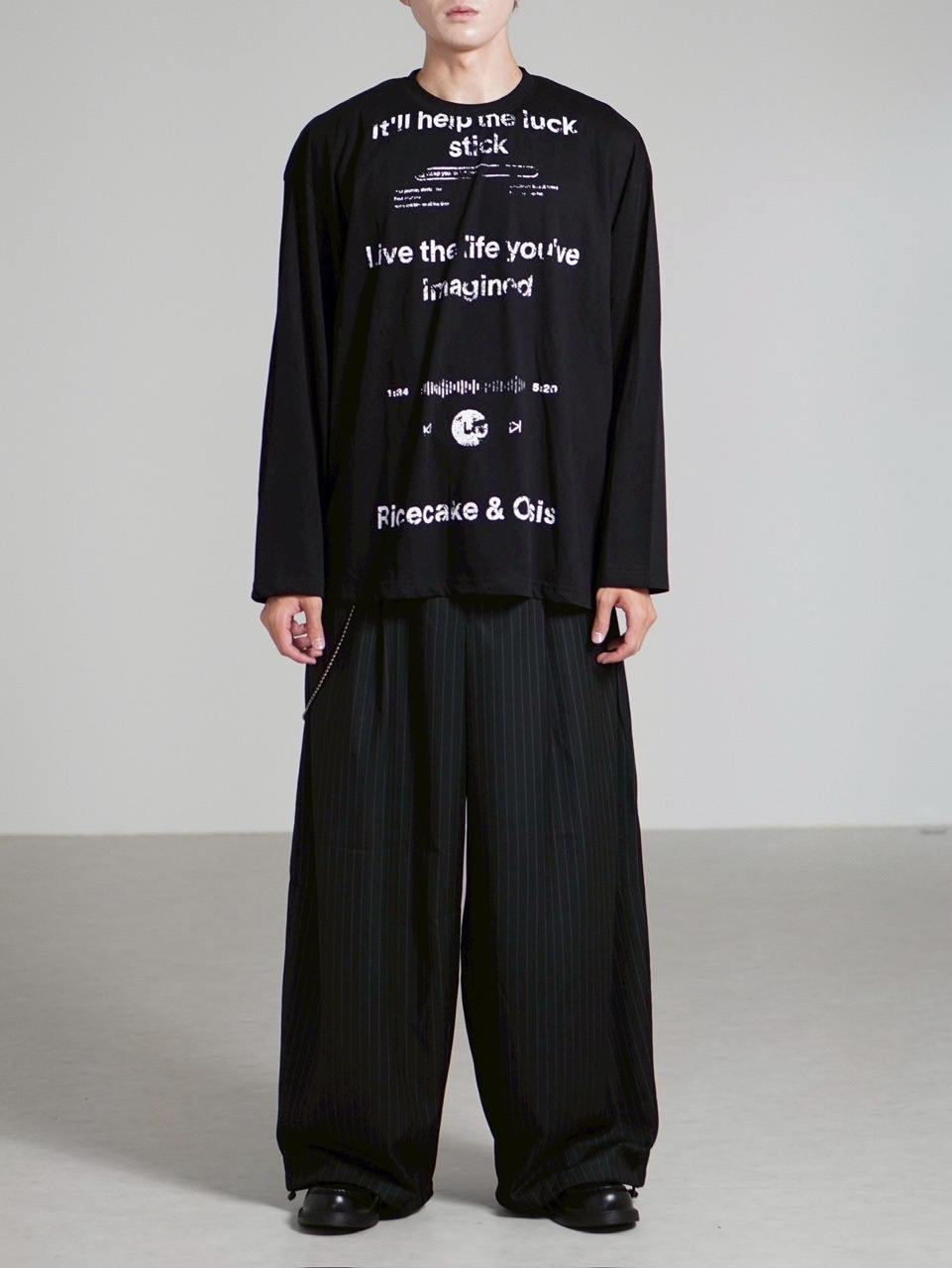 受注制【Chikashitsu +】croque lettering long sleeve