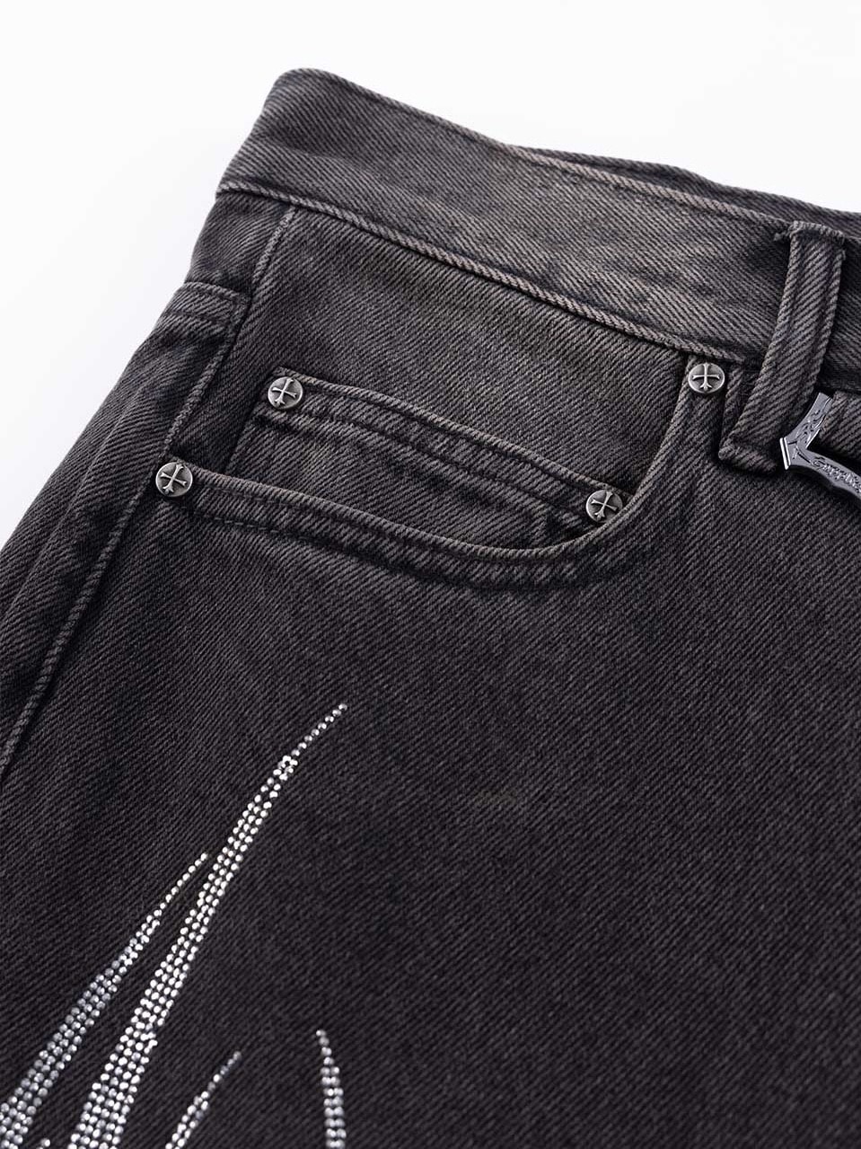 サプライヤー｜Tribal Rhinestone Denim Shorts｜L SUPPLIER/サプライヤー/TRIBAL RHINESTONE DENIM SHORTS | L.H.P