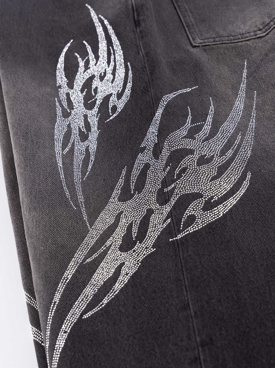 サプライヤー｜Tribal Rhinestone Denim Shorts｜L SUPPLIER/サプライヤー/TRIBAL RHINESTONE DENIM SHORTS | L.H.P