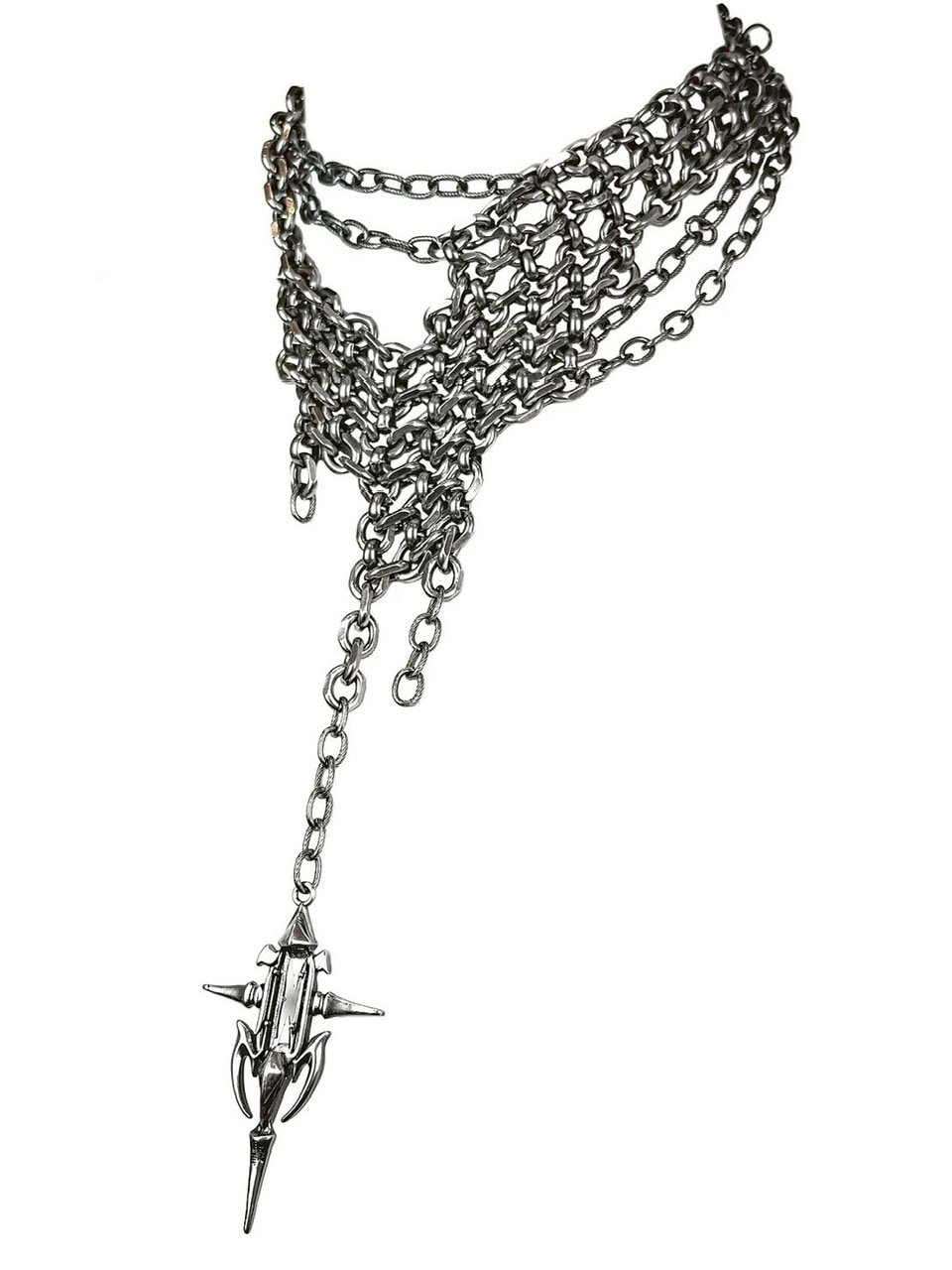 IIIMIII】Layered Gothic Spike Chain Necklace / 【イアミ