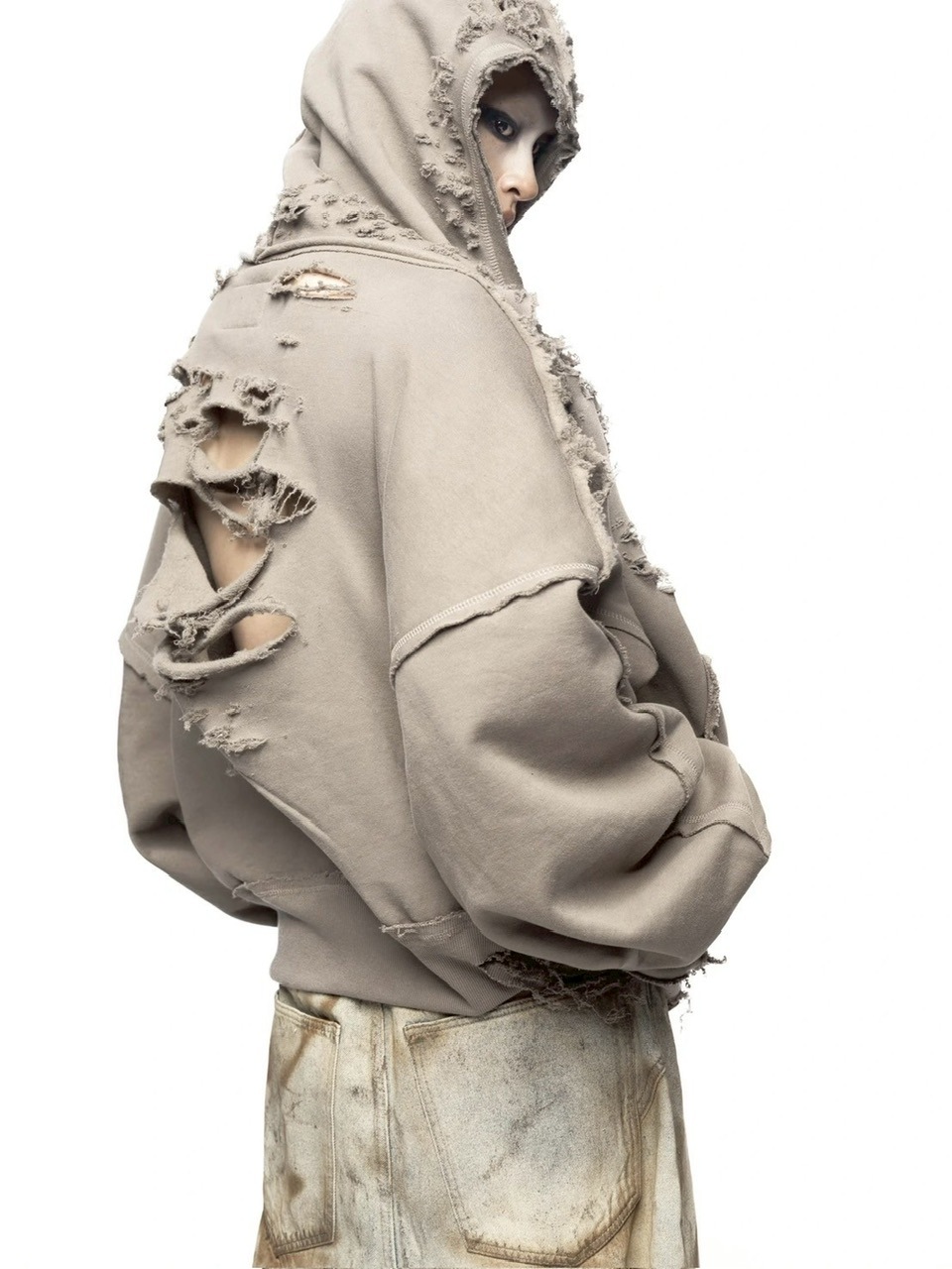 LATUI ATELIER ROISE ダメージ加工 パーカー　フーディ LATUI ATELIER】ANGER ISSUES HOODIE / 【ラトゥイ アトリエ