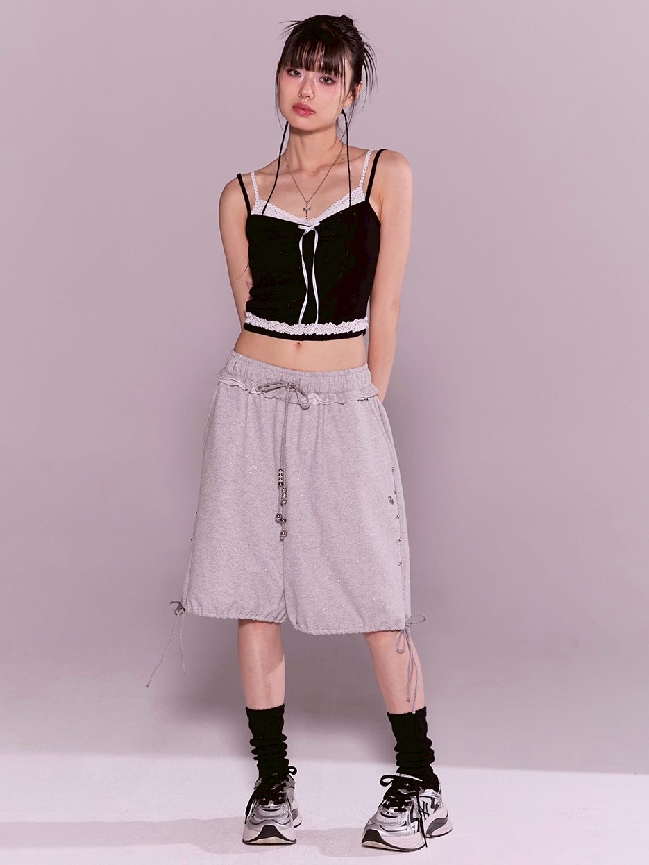 【CHERRYQUIRI】stud twinkle jogger pt CHERRYQUIRI】stud twinkle jogger bermuda pt | OUR BRAND