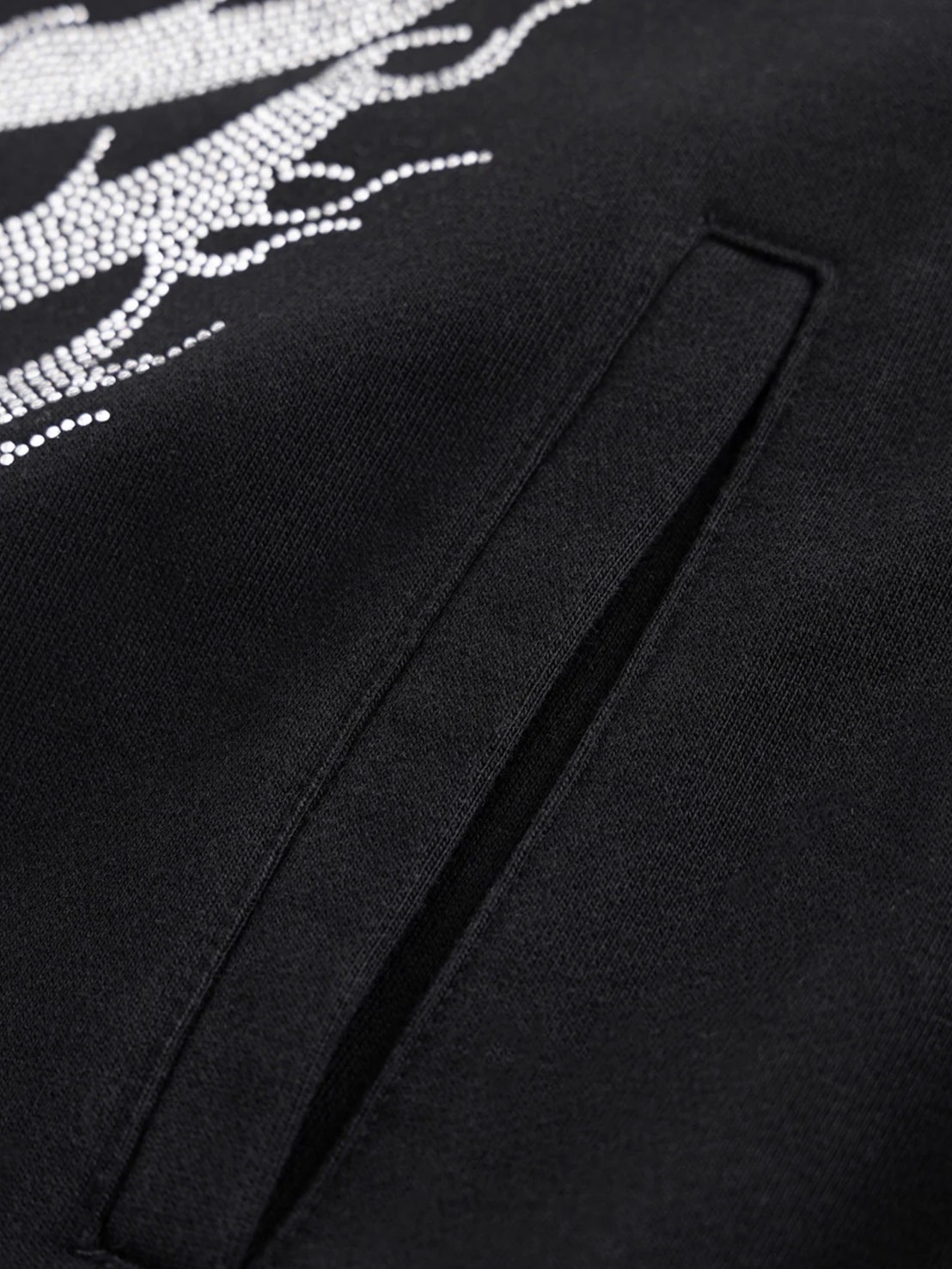 SUPPLIER】Fire Skeleton Rhinestone Zip Hoodie / 【サプライヤー