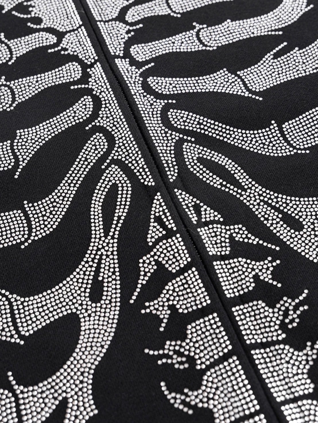 トップス SUPPLIER Fire Pattern Rhinestone Hoodie SUPPLIER（サプライヤー） パーカー Fire Skeleton Rhinestone Zip