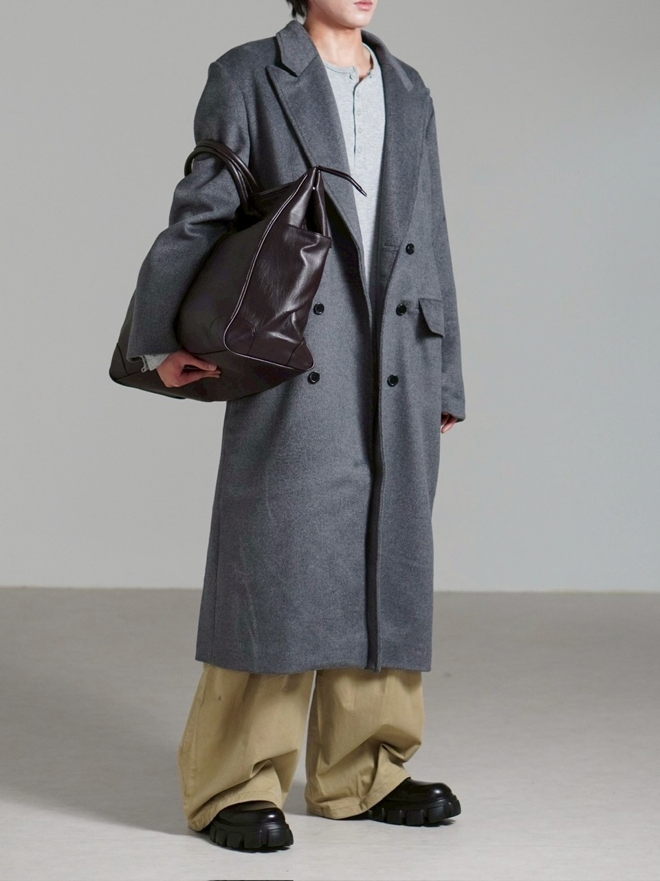 受注制【Chikashitsu +】travel big boston bag / 【チカシツプラス】トラベルビッグボストンバッグ (2color)