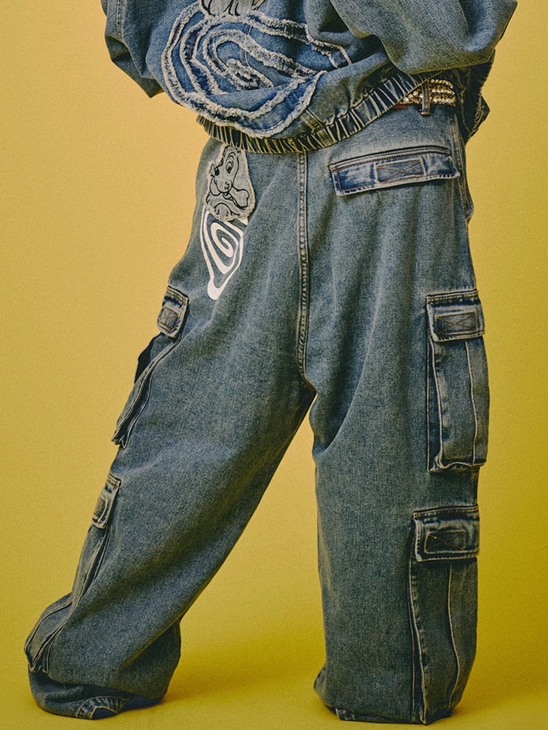 【GALFY】ぐるグニャデニムカーゴ