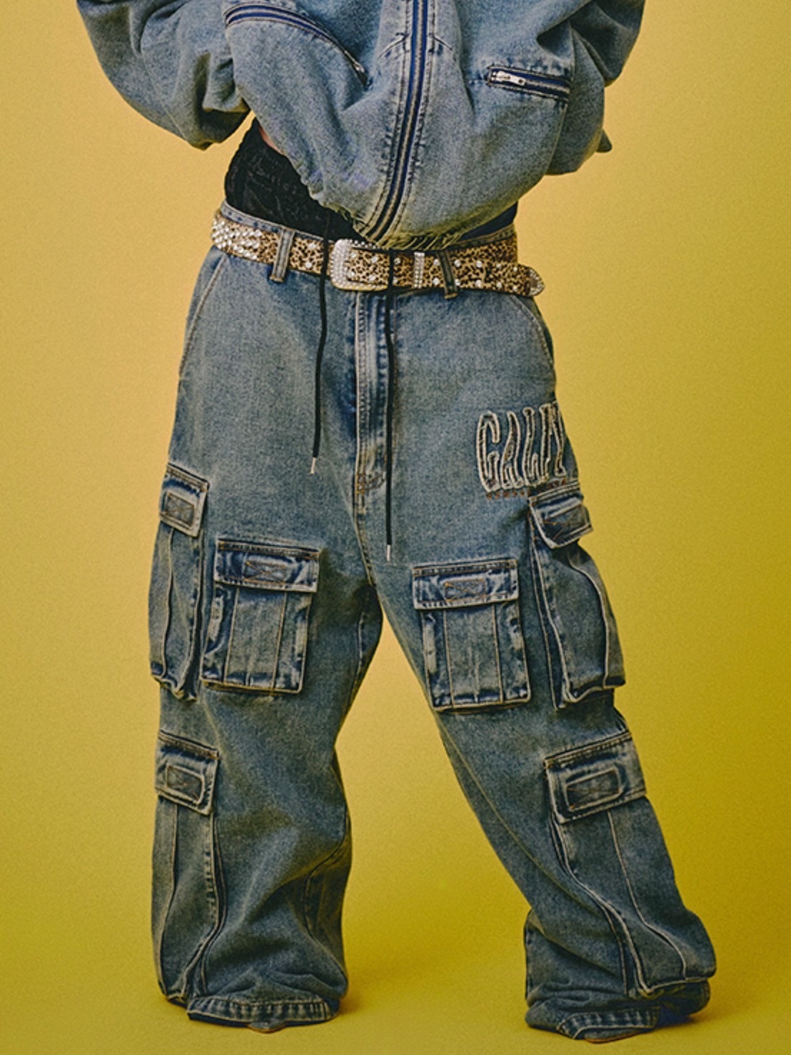 【GALFY】ぐるグニャデニムカーゴ