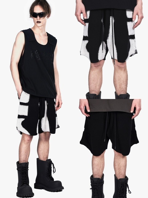 F.V.V.O】Splicing Damaged Middle Pants | OUR BRAND,F.V.V.O
