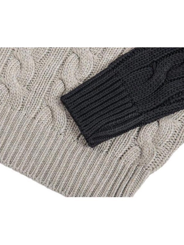 runningHIGH】COLOR BLOCK TURTLENECK ZIP UP KNIT PULLOVER