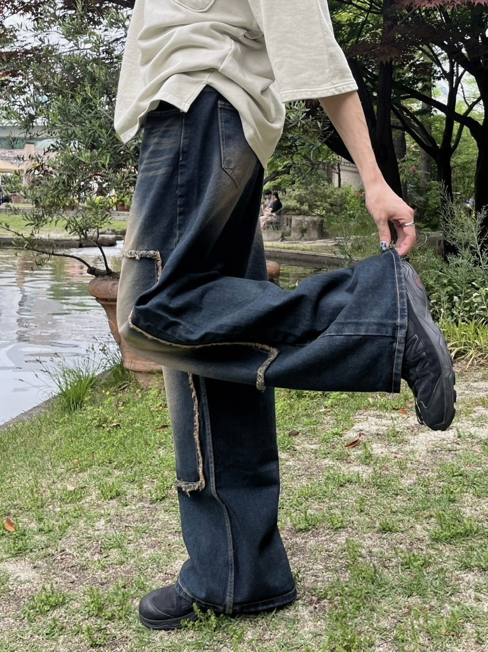 受注制【youll】vintage double knee denim pants | OUR BRAND