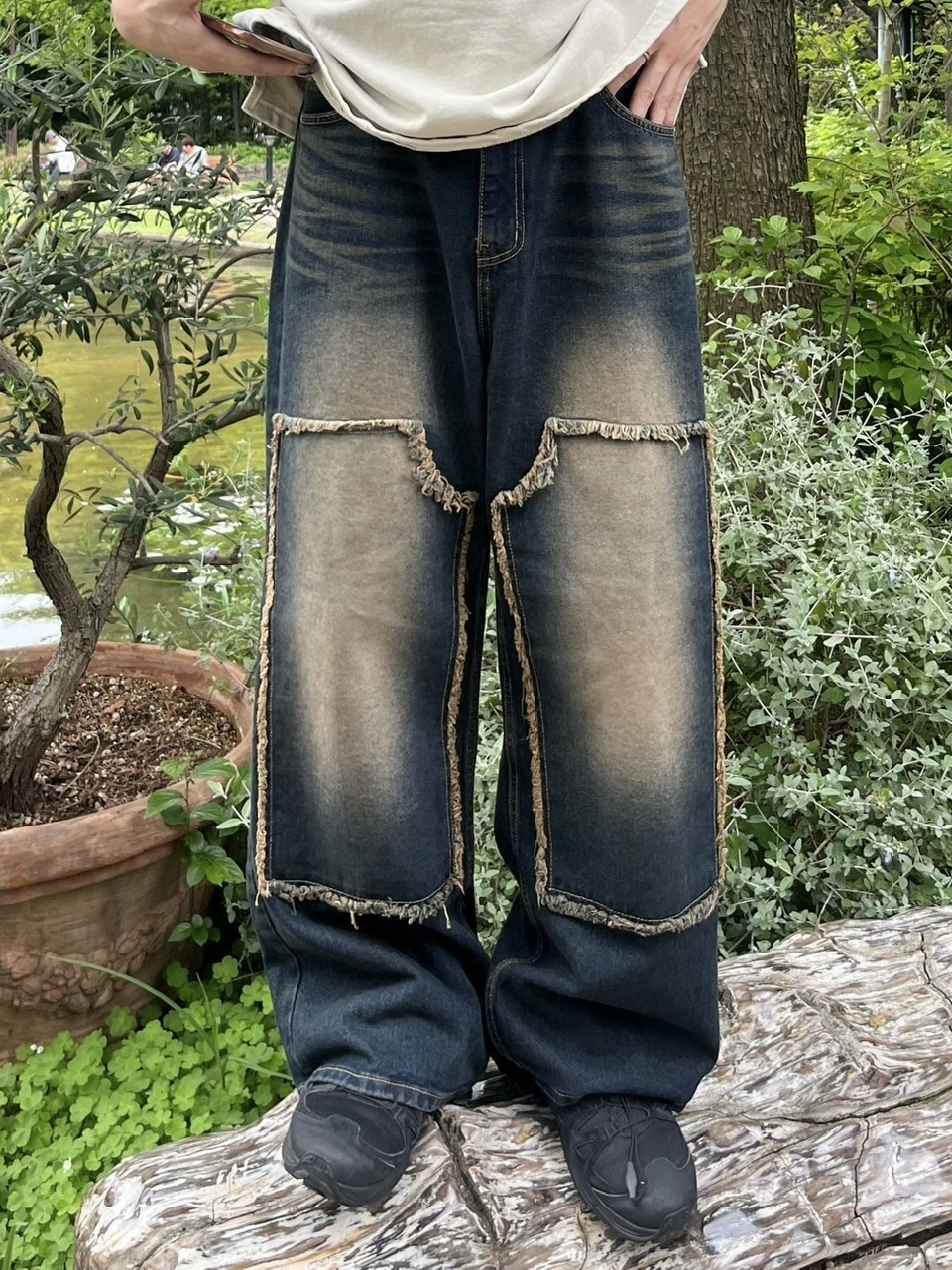 受注制【youll】vintage double knee denim pants | OUR BRAND,youll