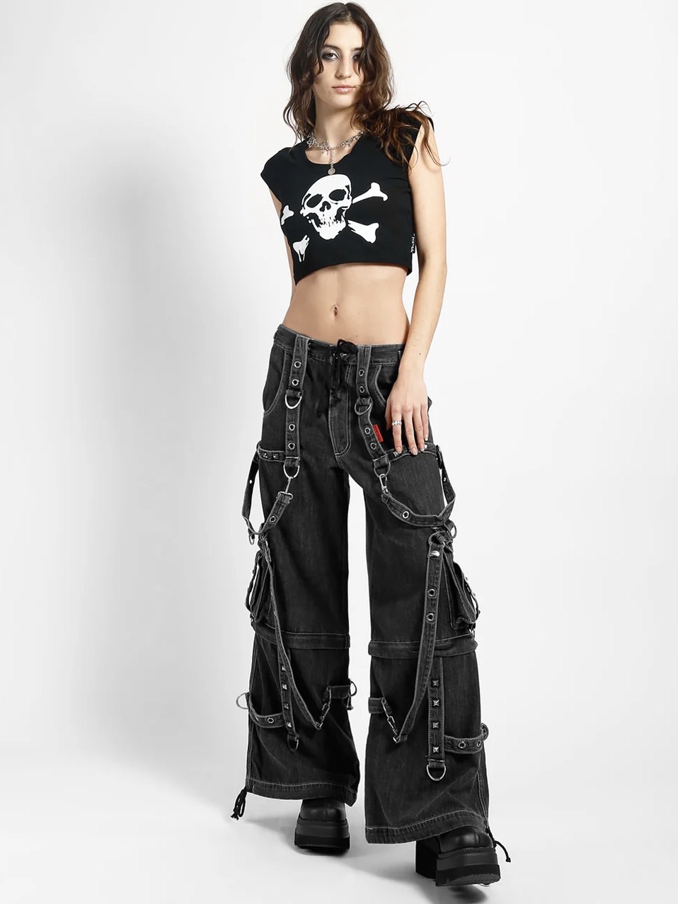 パンツ tripp nyc 2way gimmick pants 7/28再入荷【TRIPP nyc】BLACK BONDAGE PANT[IS267M