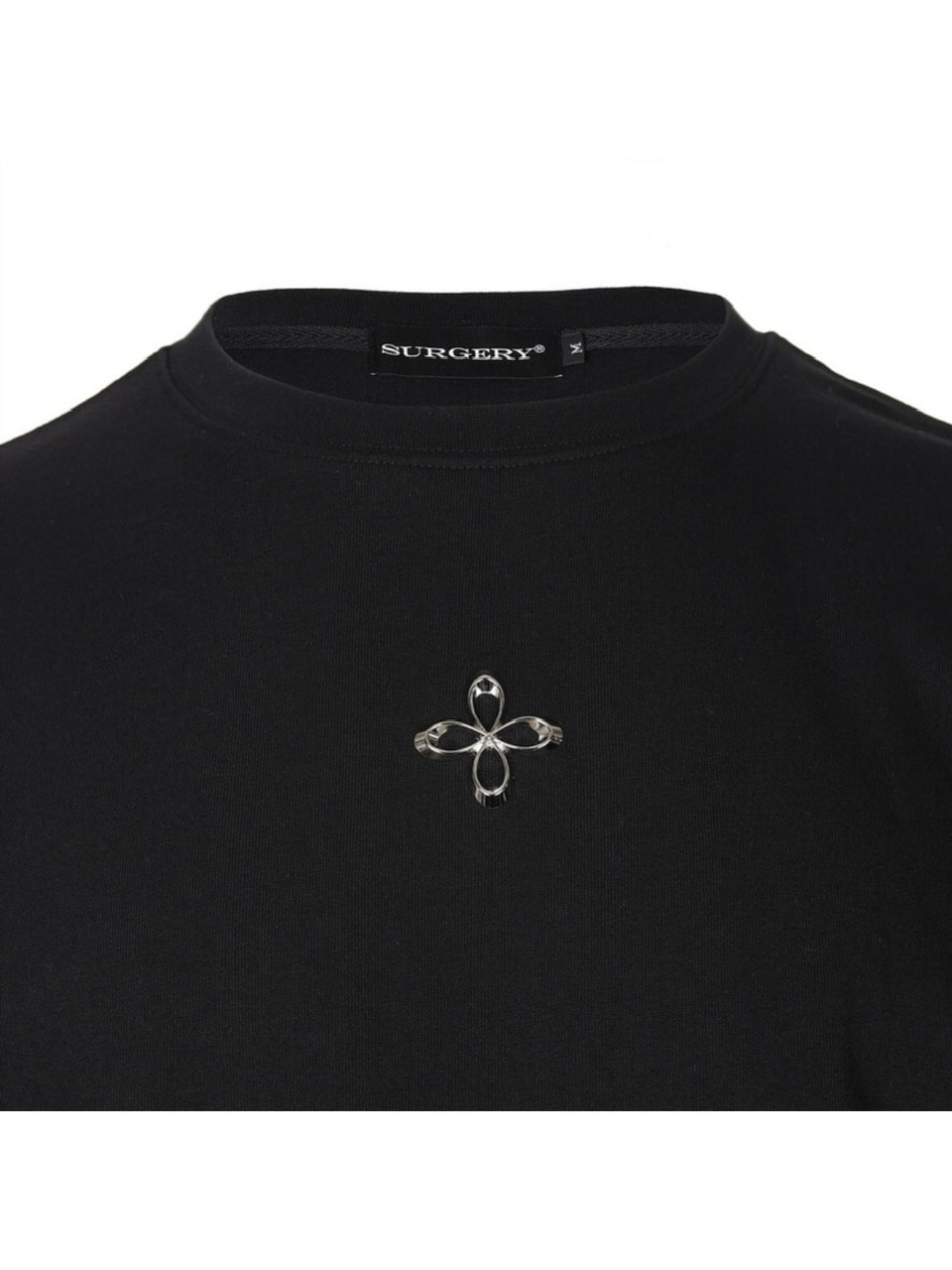 6/16再入荷【SURGERY】unbalance metal clover logo T-shirts