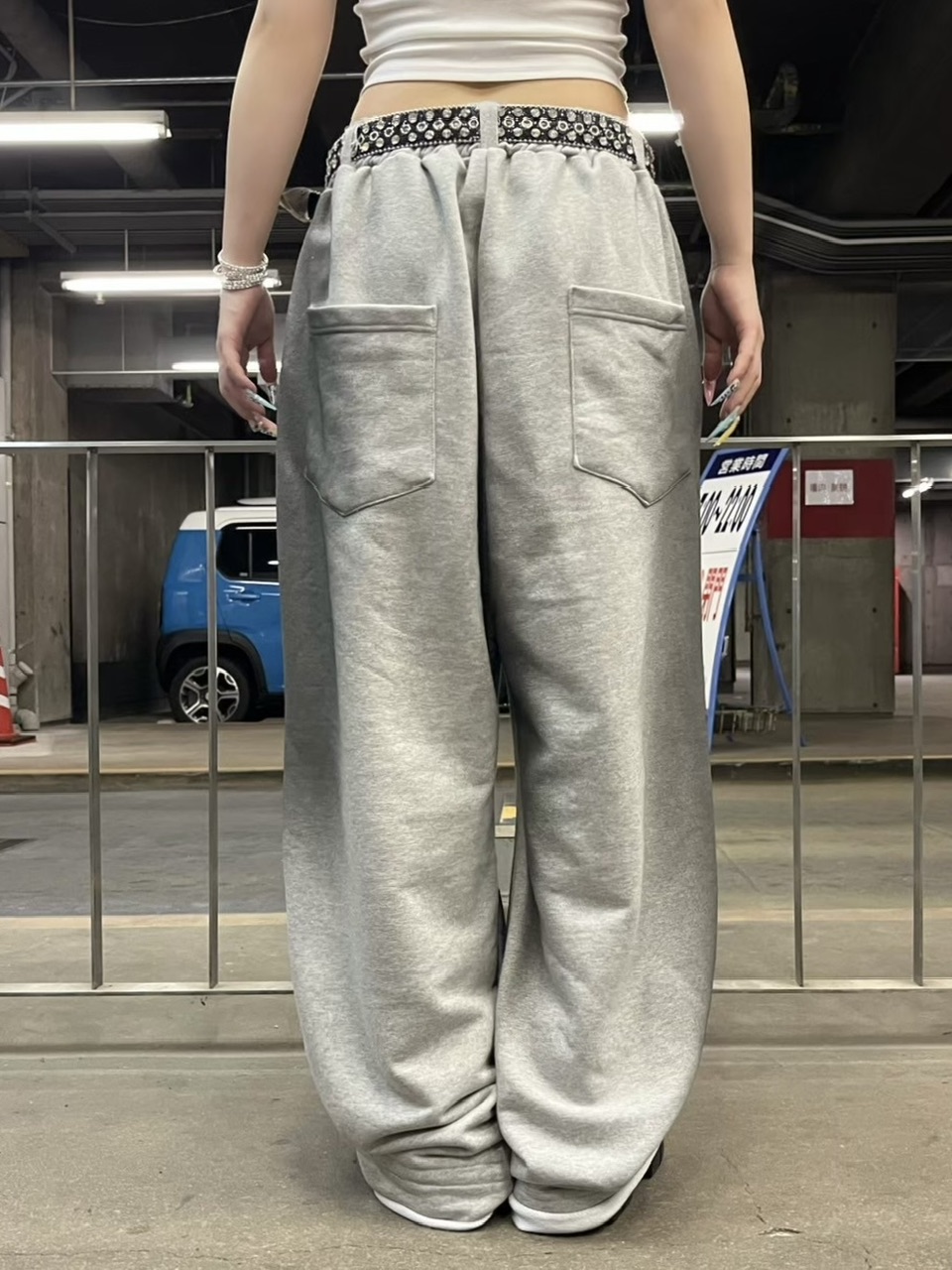 ゆった 受注制【Never mind the XU】dirty damage sweat pants