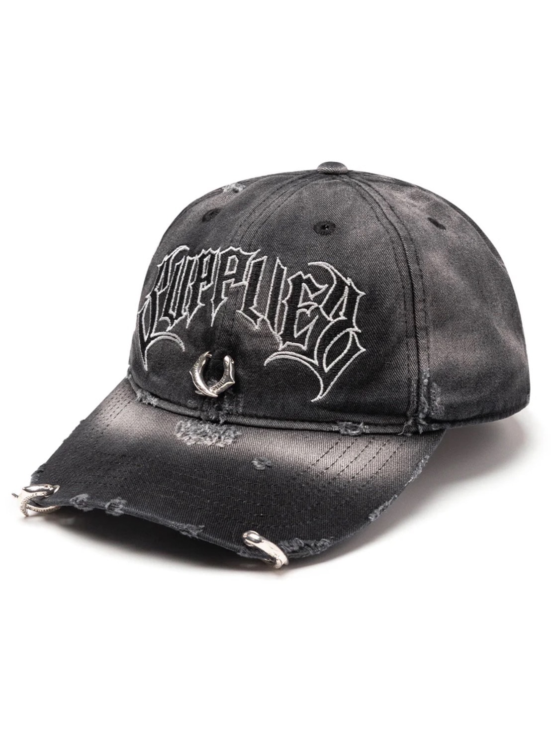 SUPPLIER】PIERCED LOGO 6 PANEL CAP / 【サプライヤー】ピアス