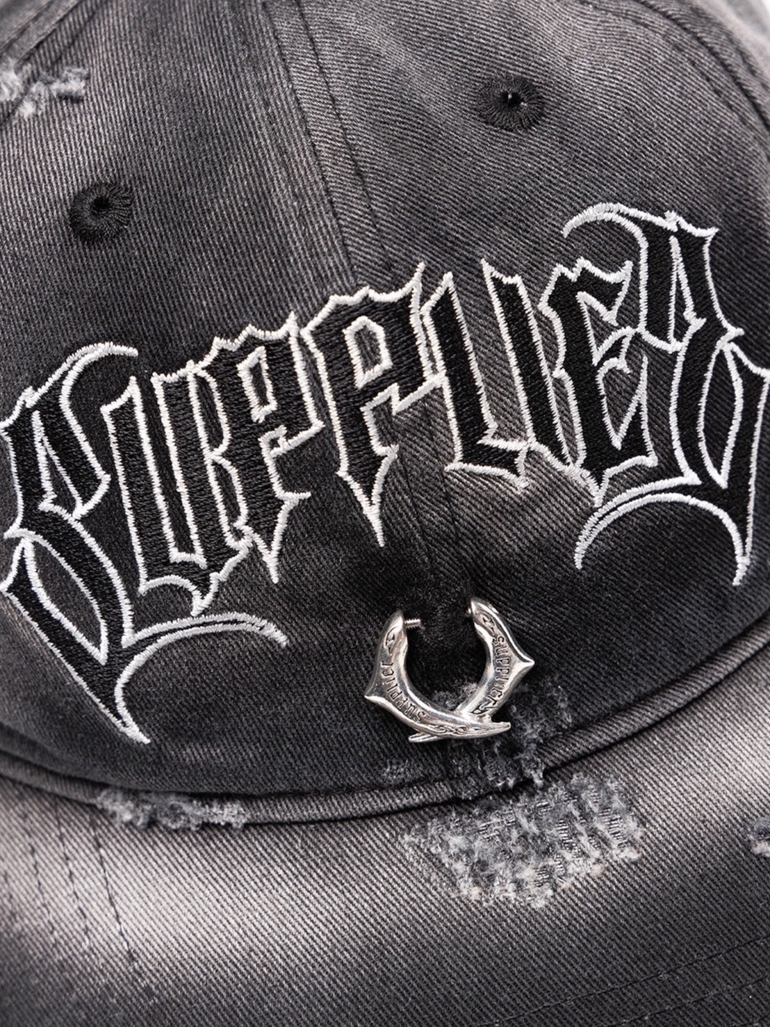 SUPPLIER】PIERCED LOGO 6 PANEL CAP / 【サプライヤー】ピアス