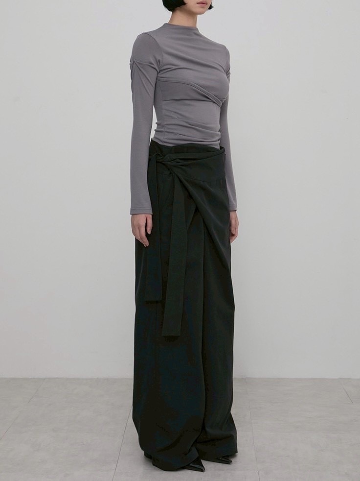 【FLAREUP】Layered Wrap Trousers / 【フレアアップ】レイヤードラップパンツ