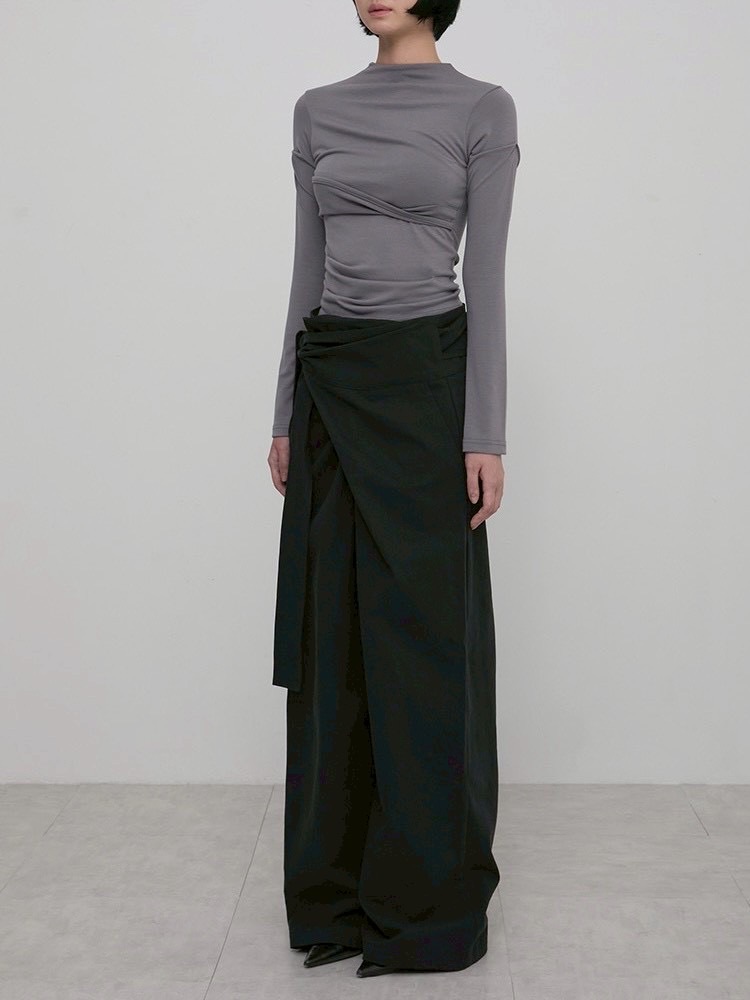 【FLAREUP】Layered Wrap Trousers / 【フレアアップ】レイヤードラップパンツ