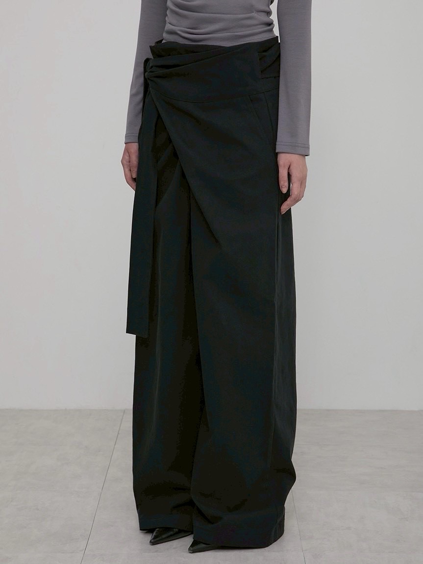 【FLAREUP】Layered Wrap Trousers / 【フレアアップ】レイヤードラップパンツ