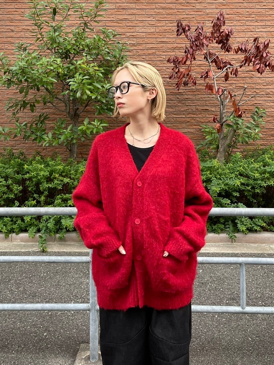 トップス Chikashitsu +hairy knit cardigan 受注制【Chikashitsu +】bookle hairly cardigan (3color