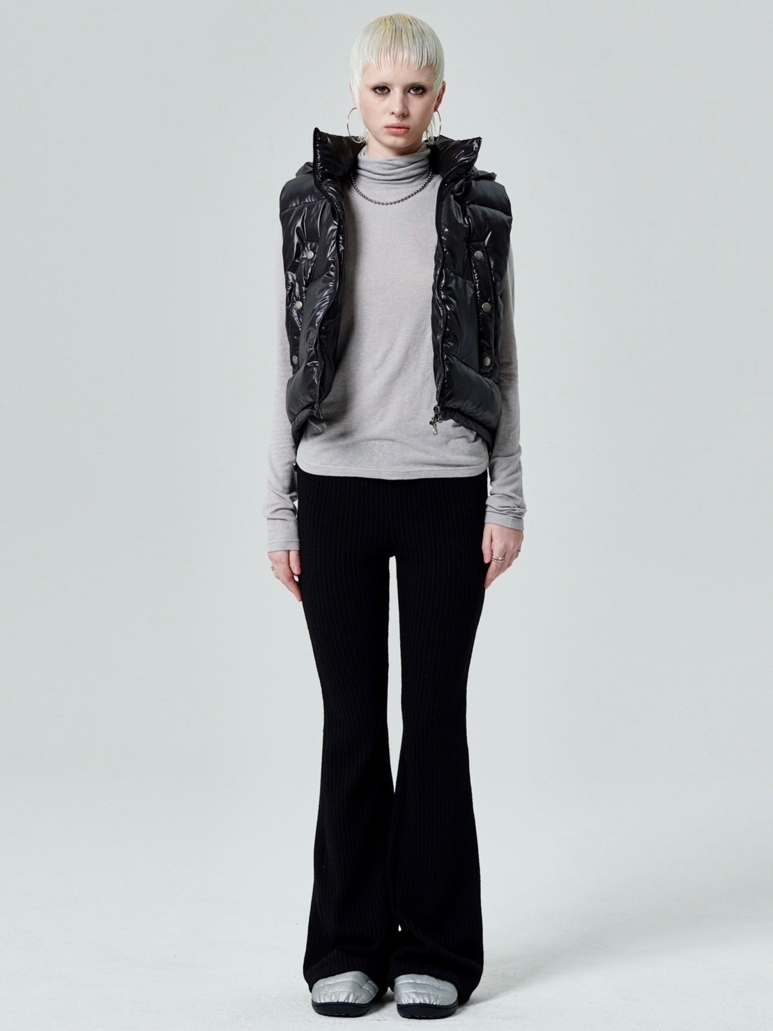 【runningHIGH】ANGORA GAUZE TURTLENECK TOP