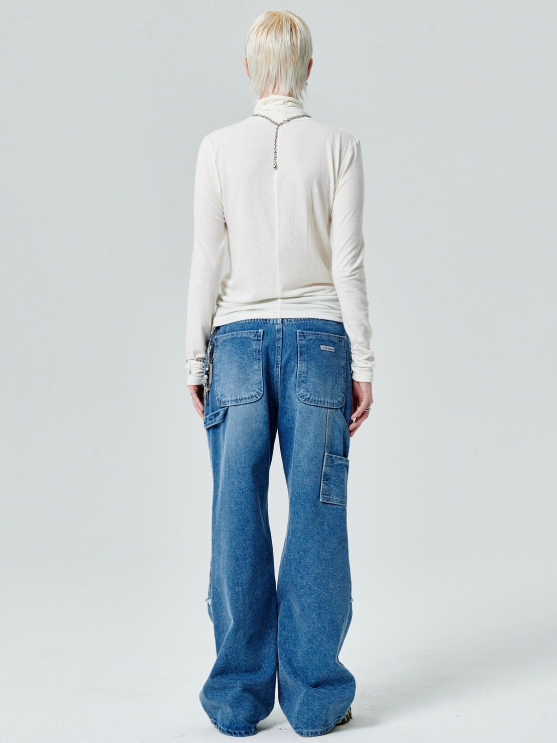 【runningHIGH】ANGORA GAUZE TURTLENECK TOP