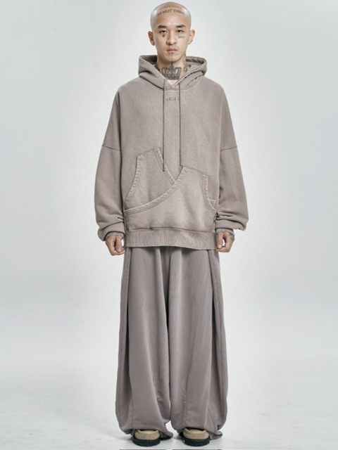 【AJO AJOBYAJO】24FW★ Curve Pocket Washed Hoodie AJOBYAJO】Curve Pocket Washed Hoodie | OUR BRAND,AJOBYAJO