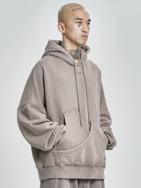 AJOBYAJO】Curve Pocket Washed Hoodie | OUR BRAND,AJOBYAJO