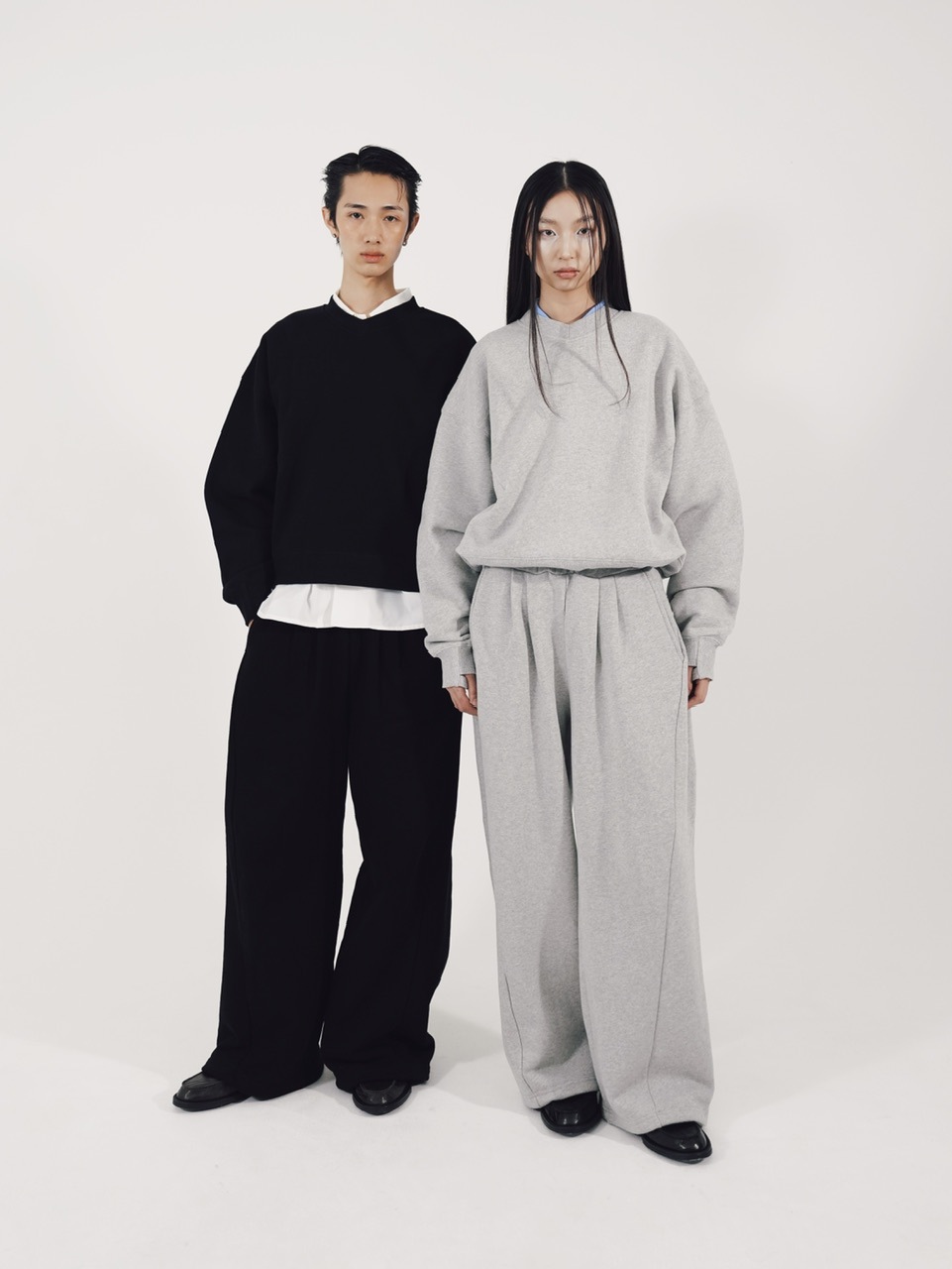 【CS】2tuck sweat pants (black)
