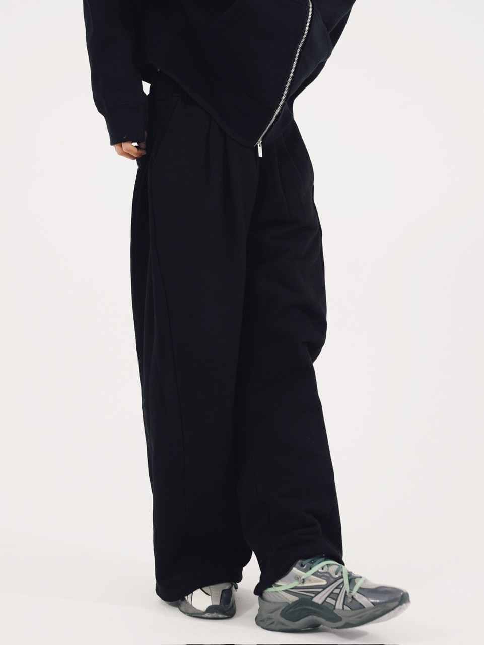 CS】2tuck sweat pants (black) | OUR BRAND,Chikashitsu +,CS