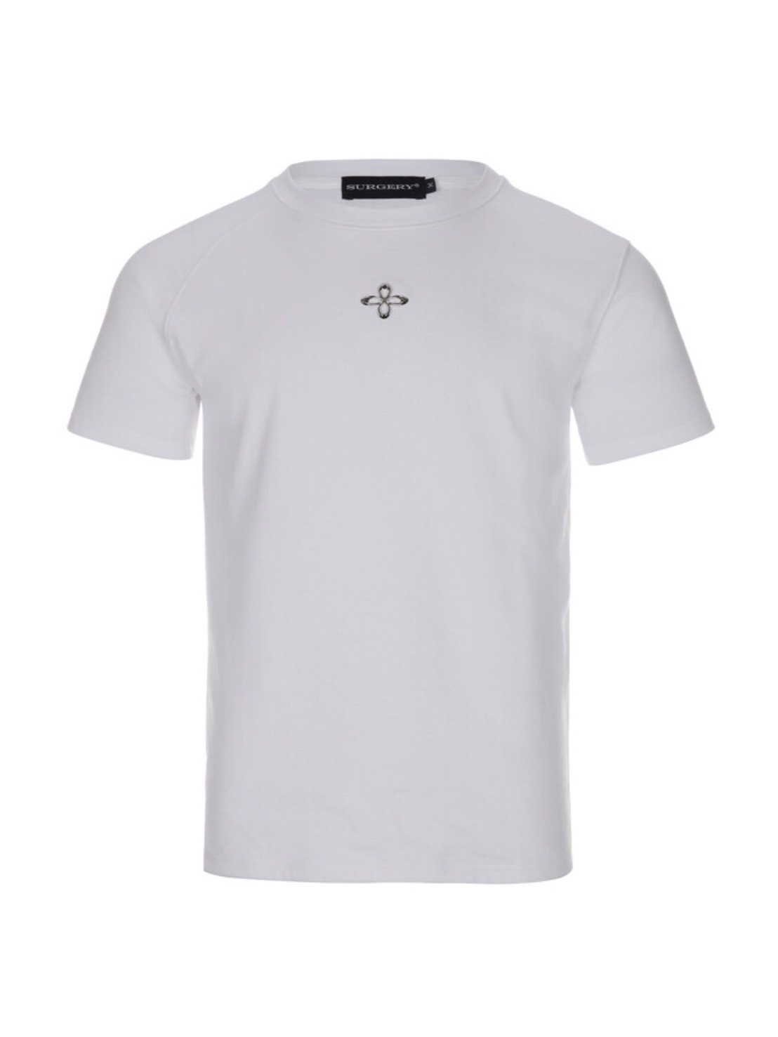 【SURGERY】unbalance l clover logo slim T-shirts white 6/16再入荷【SURGERY】unbalance metal clover logo slim T