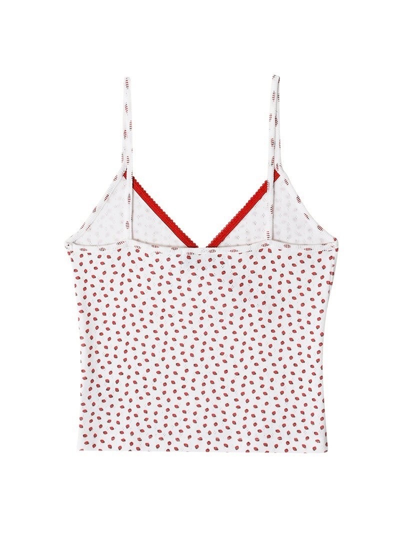 CRANKSEOUL クランクソウル 韓国 ストロベリー キャミソールSET CRANK】STRAWBERRY LAYERED SLEEVELESS SET / 【クランク