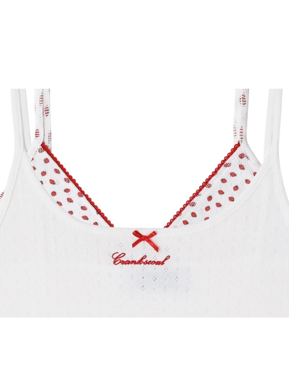 CRANKSEOUL クランクソウル 韓国 ストロベリー キャミソールSET CRANK】STRAWBERRY LAYERED SLEEVELESS SET / 【クランク