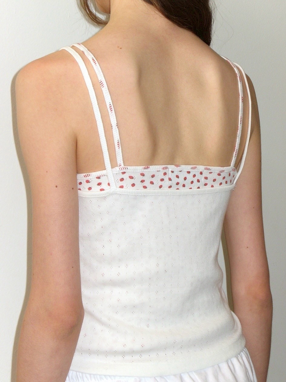 CRANK】STRAWBERRY LAYERED SLEEVELESS SET / 【クランク