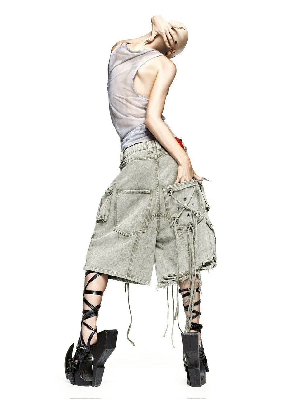 latui atelier　FRISSON JEANS ハーフパンツ LATUI ATELIER】FRISSON JEANS / 【ラトゥイ アトリエ】ポケット